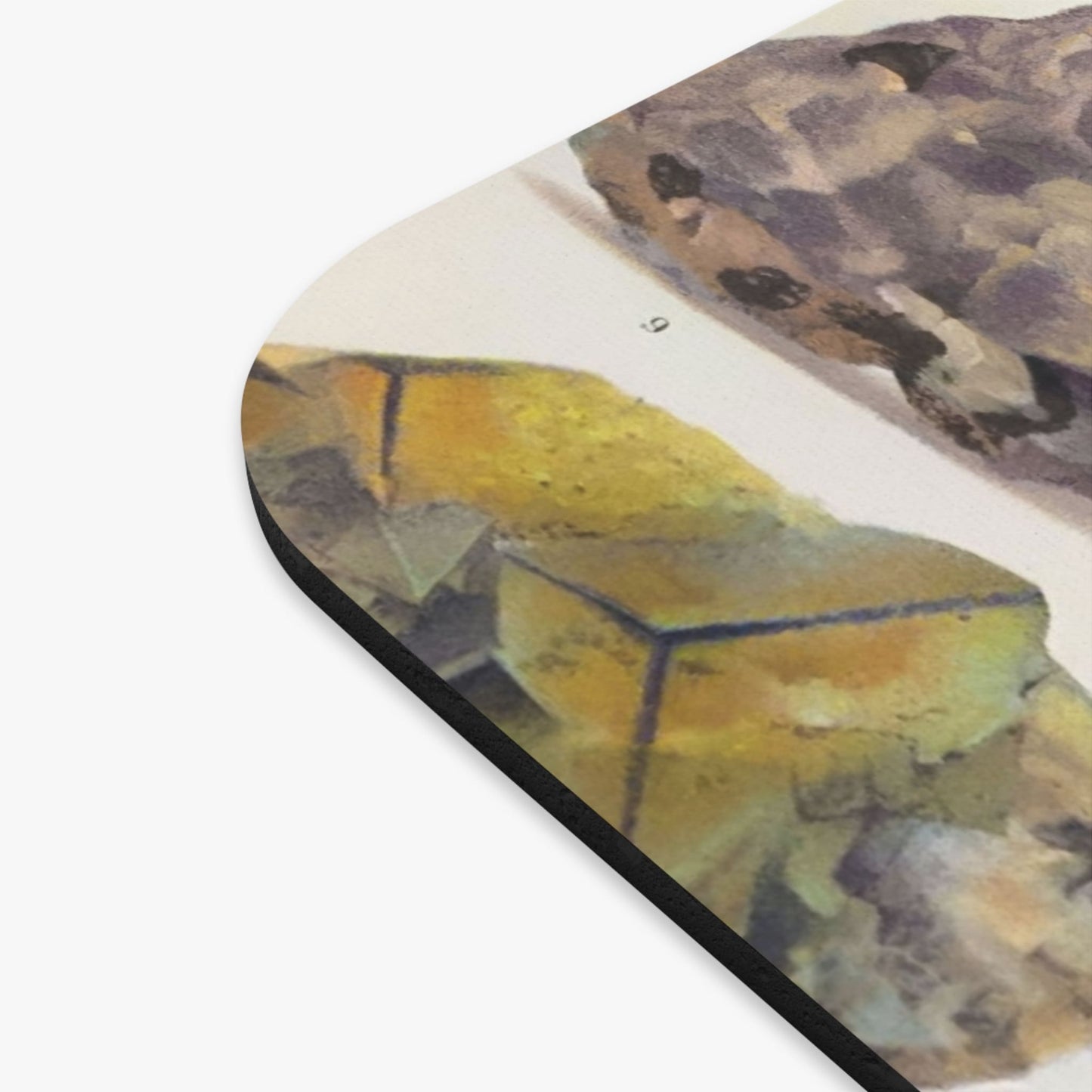 Raw Colorful Gemstones Vintage Mouse Pad Design Close Up