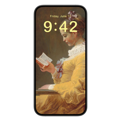 Reading Aesthetic Phone Wallpaper Yellow Text