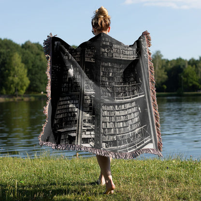 Reading Aesthetic Held on a Woman's Back Outside