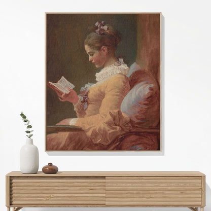 Reading Aesthetic Woven Blanket Woven Blanket Hanging on a Wall as Framed Wall Art