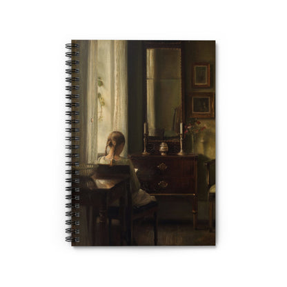 Reading Room Notebook with A Quiet Read cover, ideal for journaling and planning, showcasing a peaceful reading room.