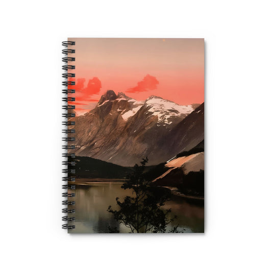 Red Mountain Sunset Notebook with Landscapes cover, great for journaling and planning, highlighting red mountain sunset landscapes.