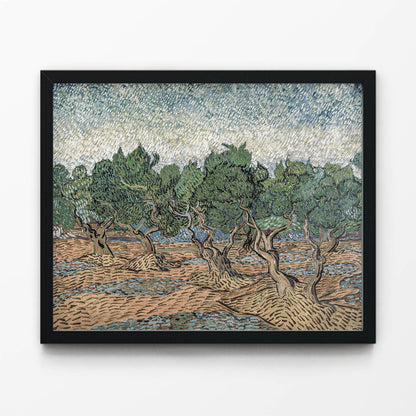 Trees under the Sky Painting in Black Picture Frame
