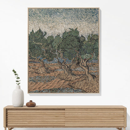 Relaxing Tree Woven Blanket Hanging on a Wall as Framed Wall Art