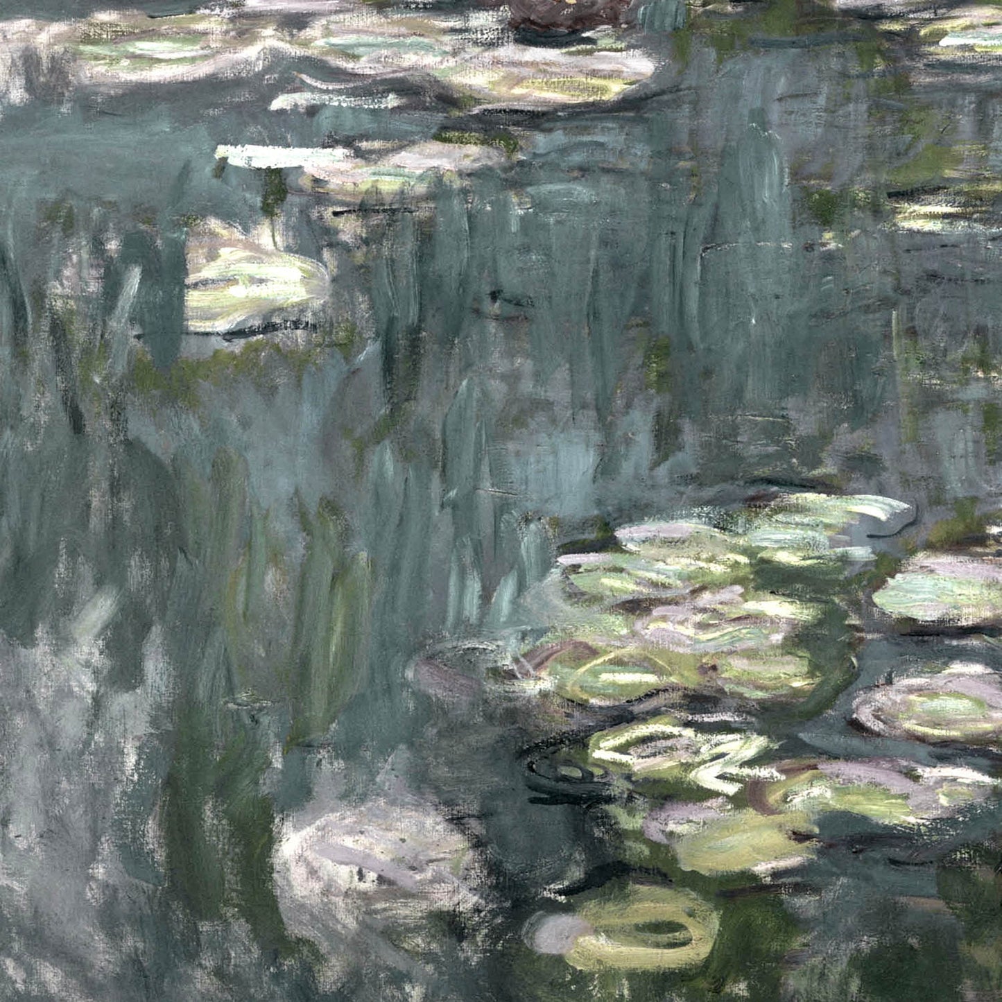 Relaxing Water Painting Art Print Close Up Detail Shot