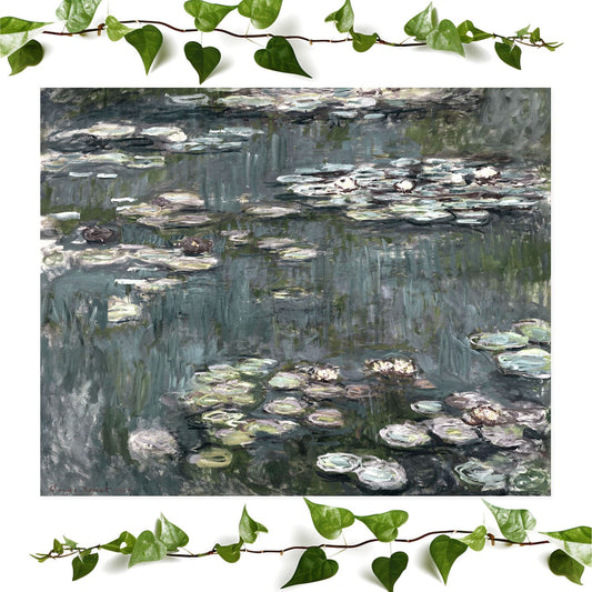 Relaxing Water Painting art prints featuring a claude monet, vintage wall art room decor