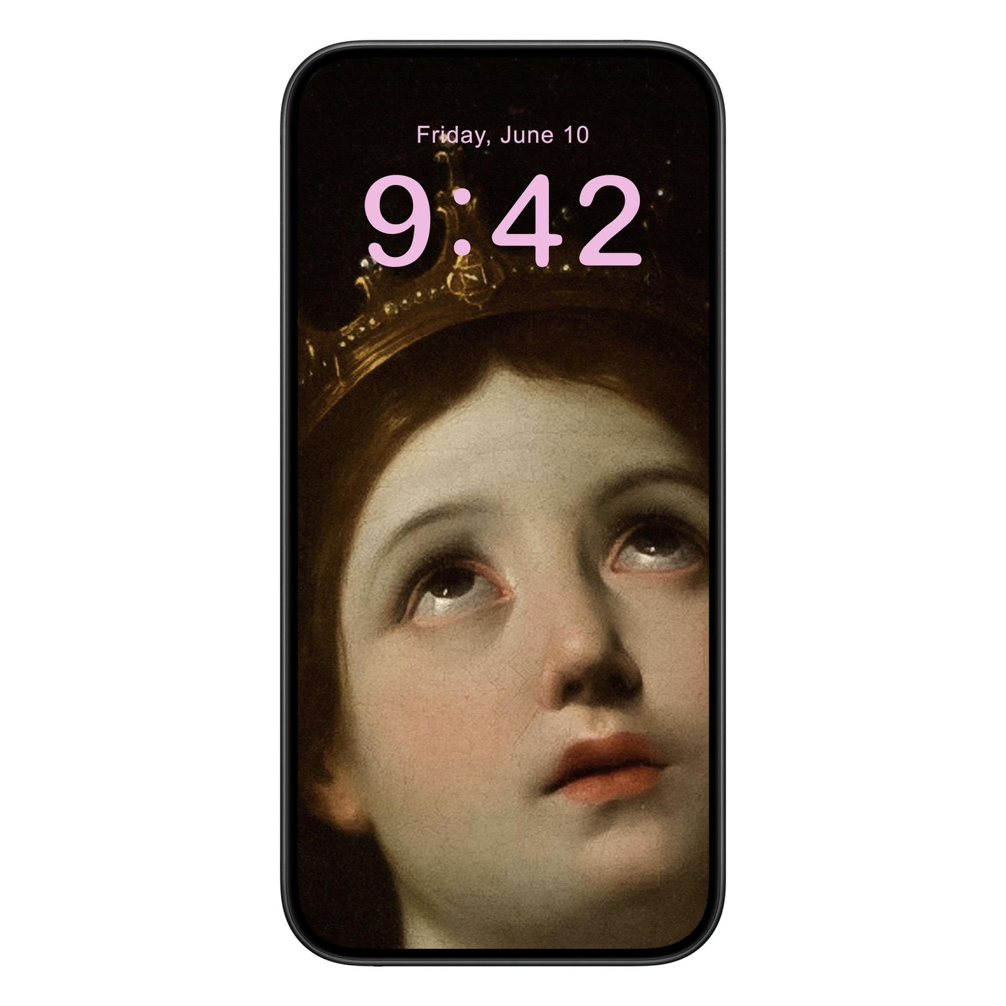 Renaissance Phone Wallpaper Pink Text