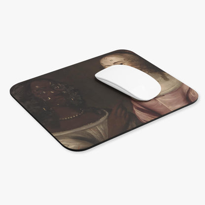 Renaissance Computer Desk Mouse Pad With White Mouse