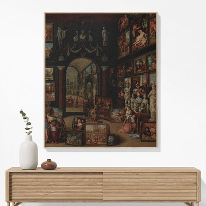 Renaissance Woven Blanket Hanging on a Wall as Framed Wall Art