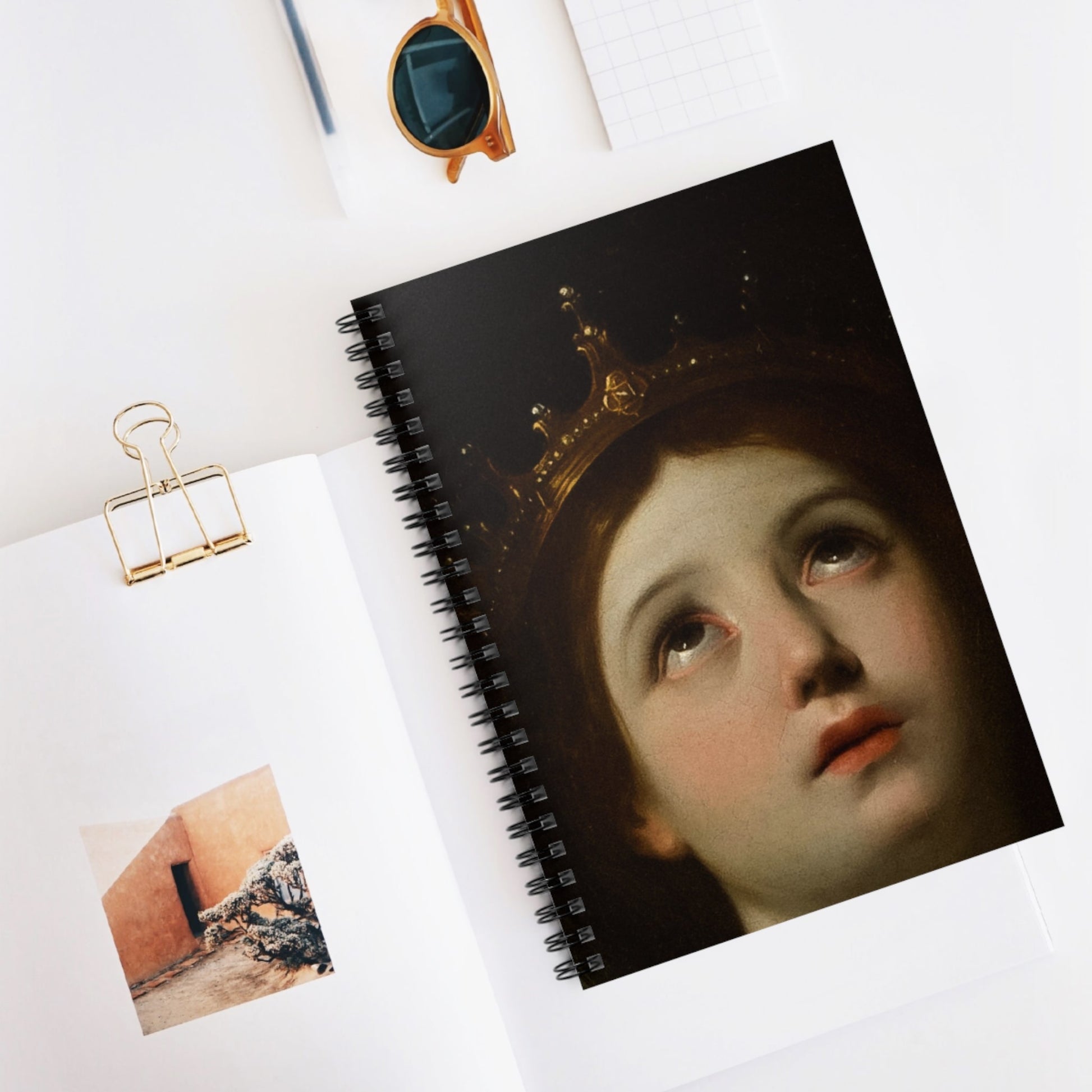 Renaissance Spiral Notebook Displayed on Desk