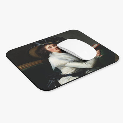 Renaissance Reading Computer Desk Mouse Pad With White Mouse