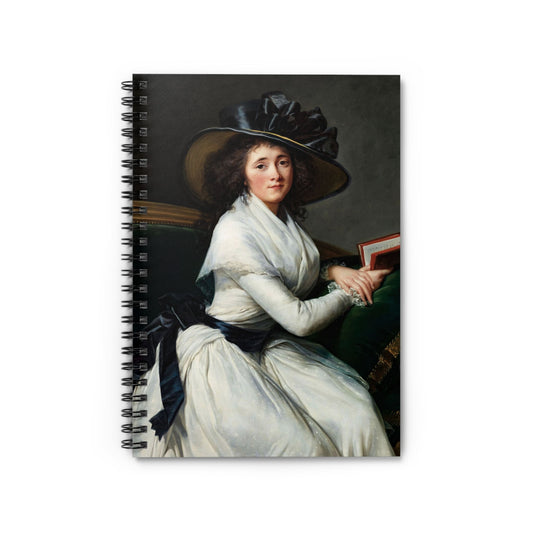 Renaissance Reading Notebook with Woman in Black Hat cover, perfect for journaling and planning, showcasing Renaissance reading scenes.