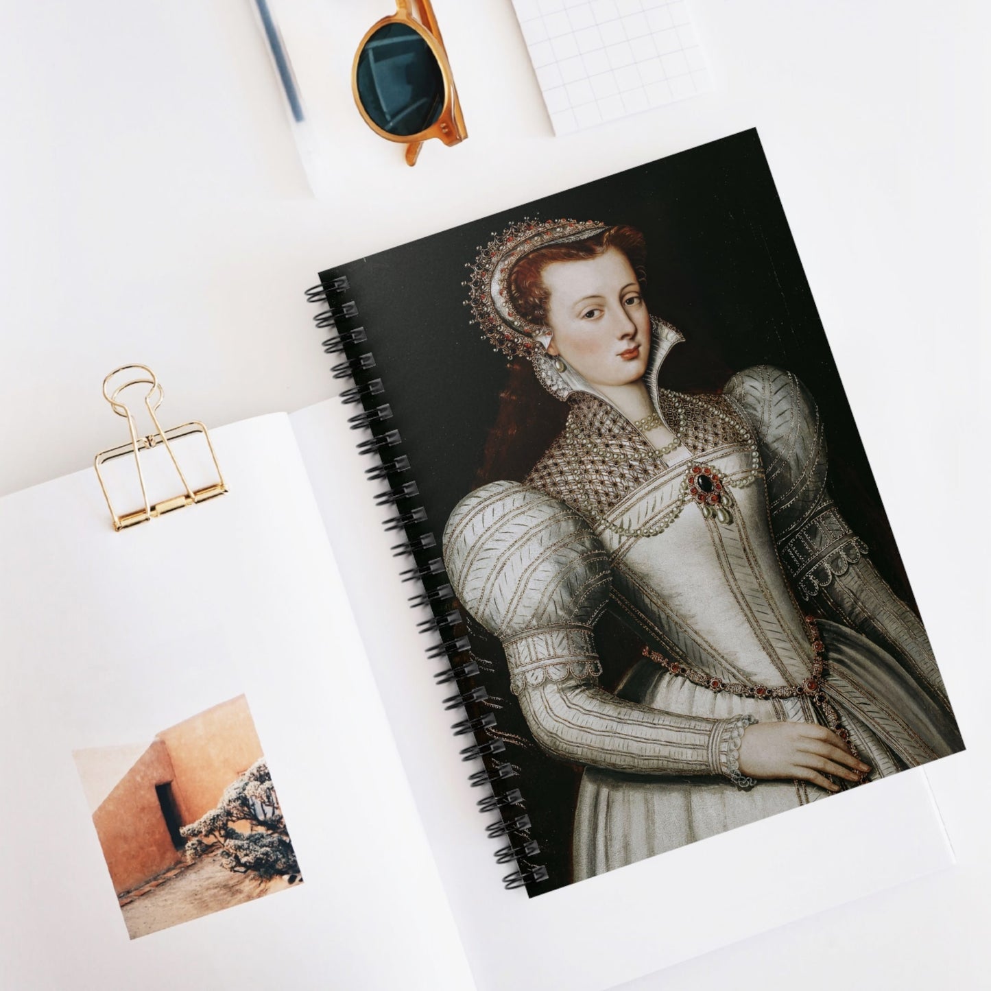 Renaissance Royalty Spiral Notebook Displayed on Desk