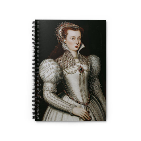 Renaissance Royalty Notebook with Woman in Pearls cover, perfect for journaling and planning, showcasing a Renaissance woman adorned with pearls.