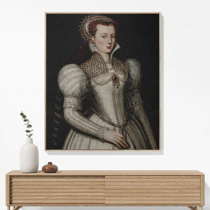 Renaissance Royalty Woven Blanket Hanging on a Wall as Framed Wall Art