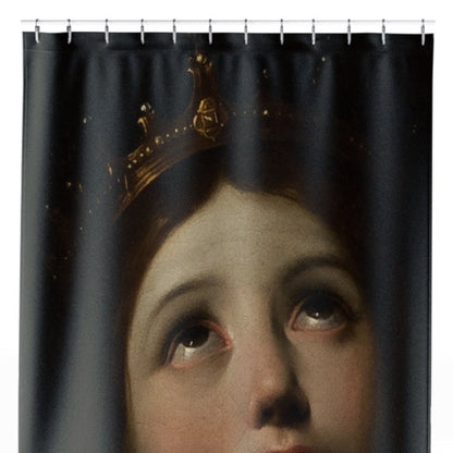 Renaissance Shower Curtain Close Up, Dark Academia Shower Curtains