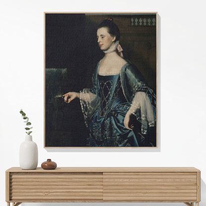 Renaissance Teacher Woven Blanket Woven Blanket Hanging on a Wall as Framed Wall Art