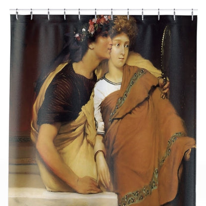 Renaissance Youth Shower Curtain Close Up, Love and Romance Shower Curtains