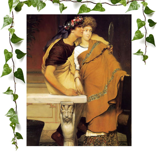 Renaissance Youth art print featuring two lovers, vintage wall art room decor