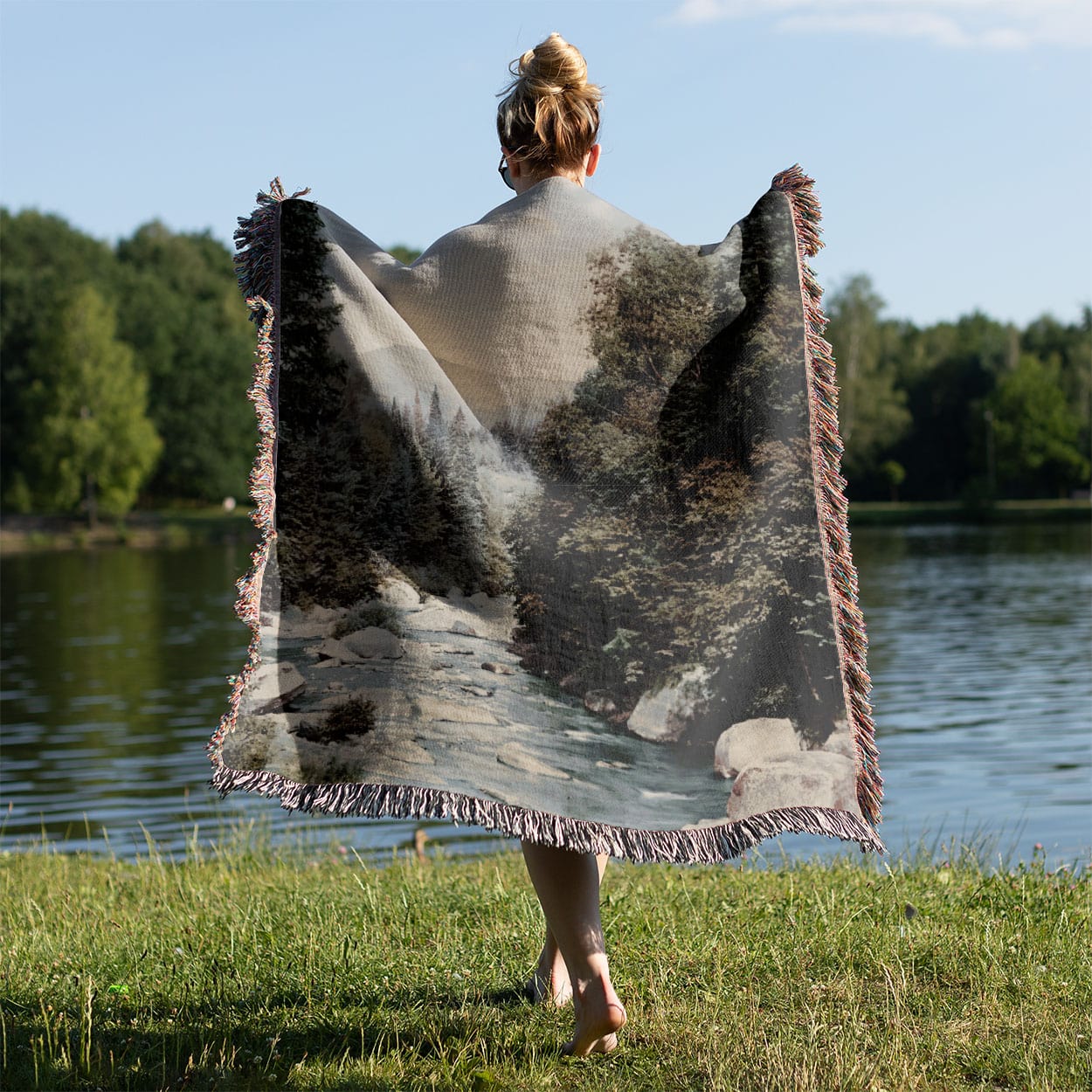 River Held on a Woman's Back Outside