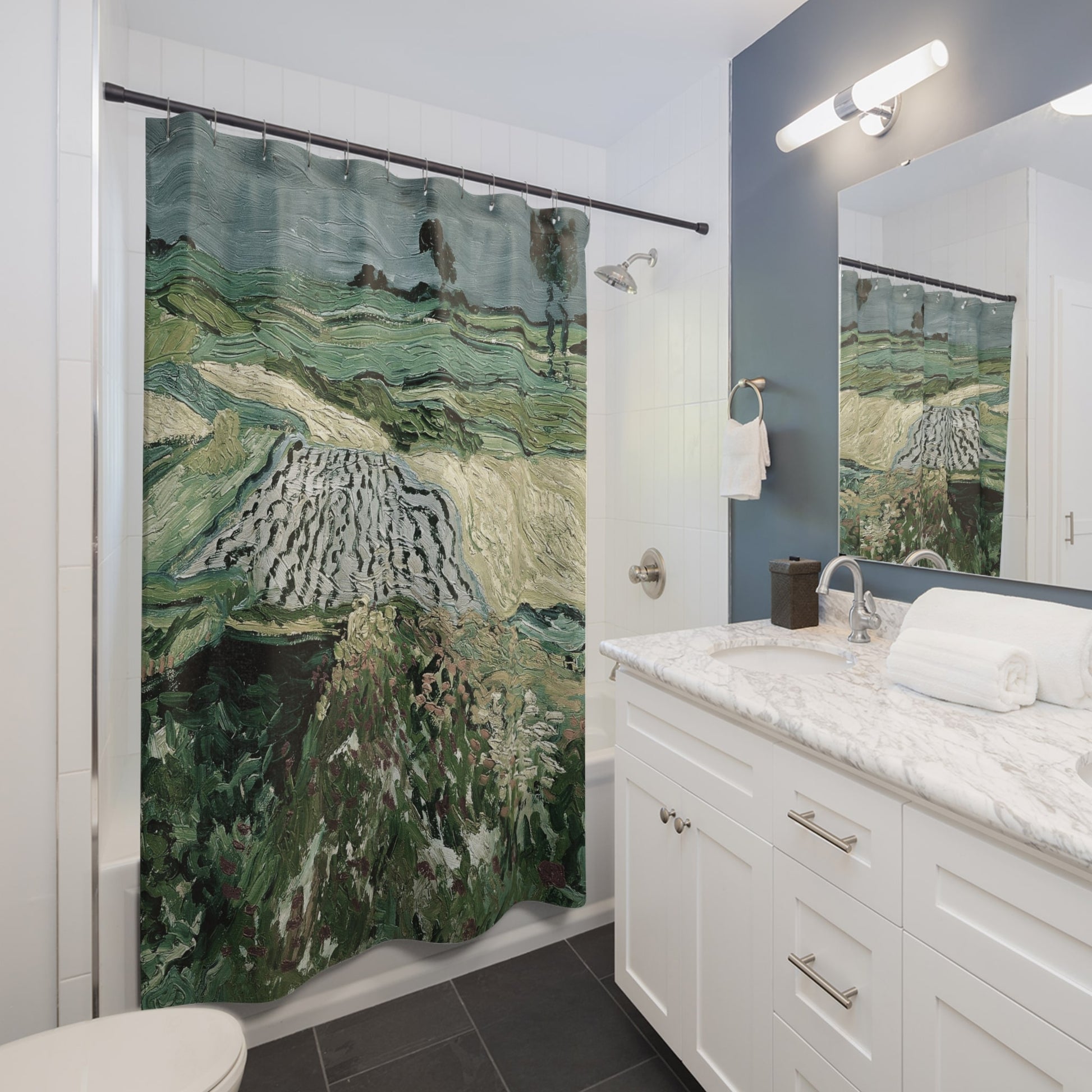 Rolling Hills Shower Curtain Best Bathroom Decorating Ideas for Landscapes Decor