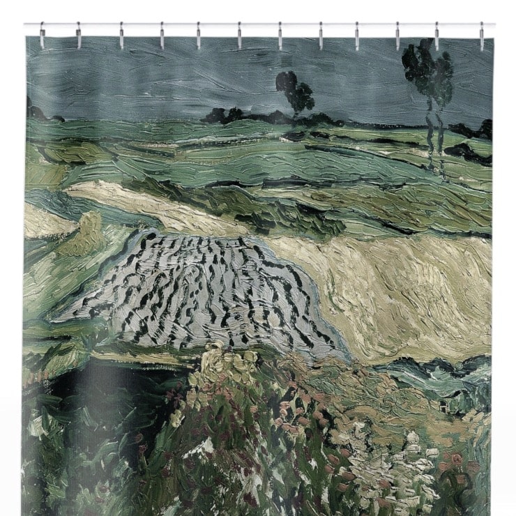 Rolling Hills Shower Curtain Close Up, Landscapes Shower Curtains