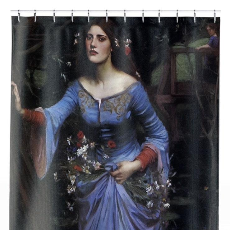 Romantic Shower Curtain Close Up, Victorian Shower Curtains