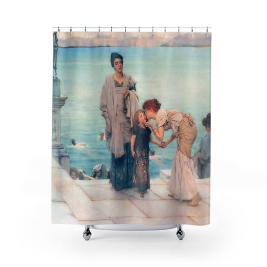 Romanticism Shower Curtain with Victorian design, charming bathroom decor featuring romantic Victorian themes.