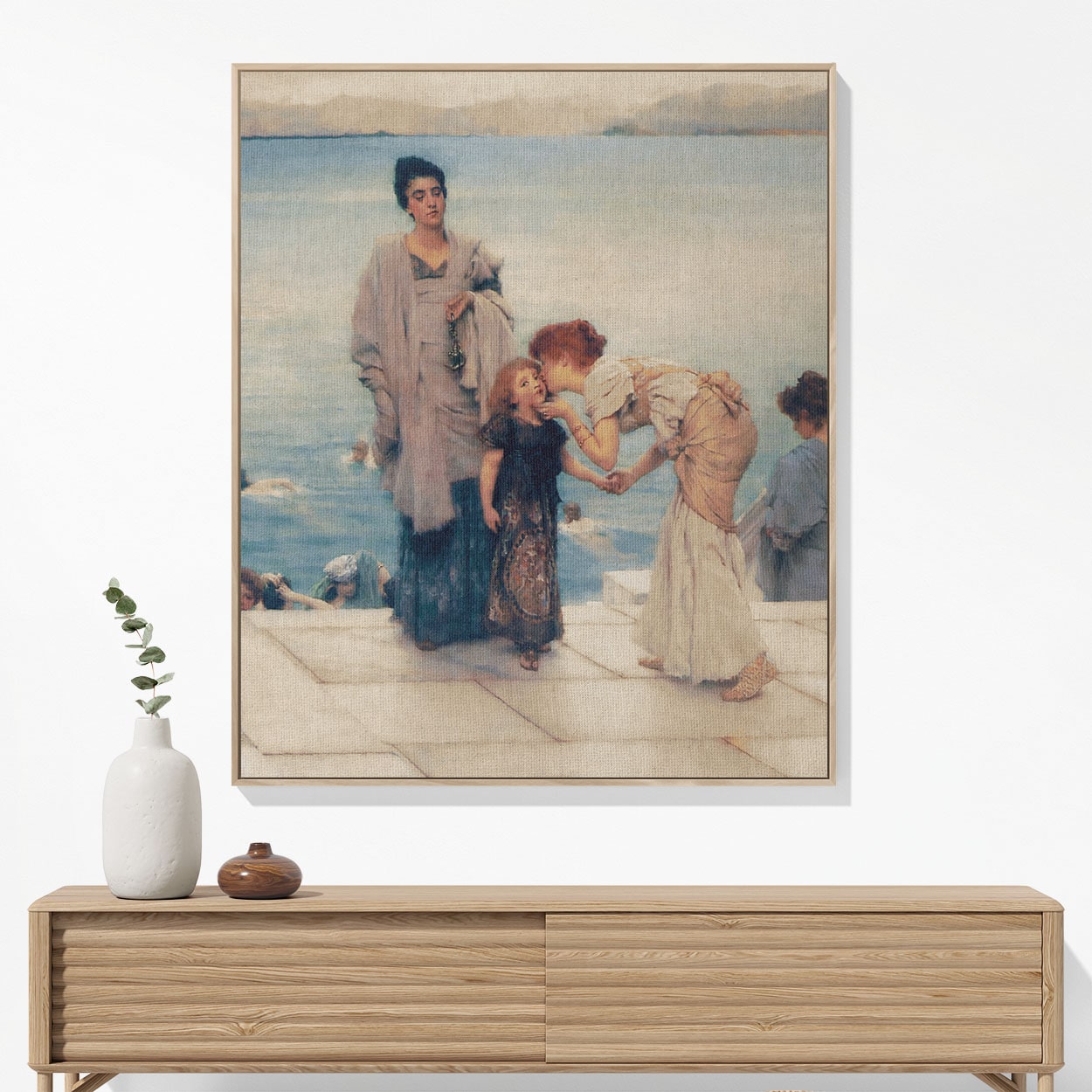 Romanticism Woven Blanket Hanging on a Wall as Framed Wall Art