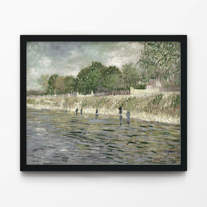 Lush Greenery Painting in Black Picture Frame