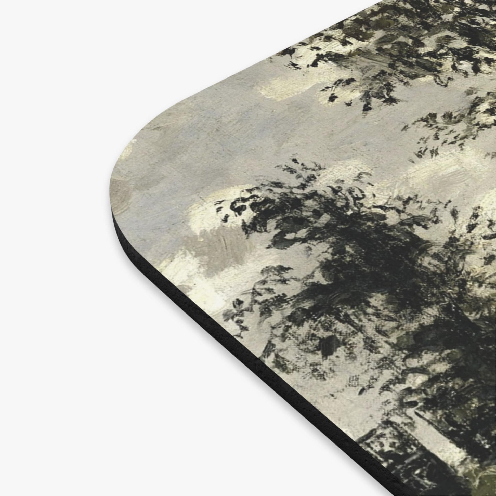 Sage Green Landscape Vintage Mouse Pad Design Close Up