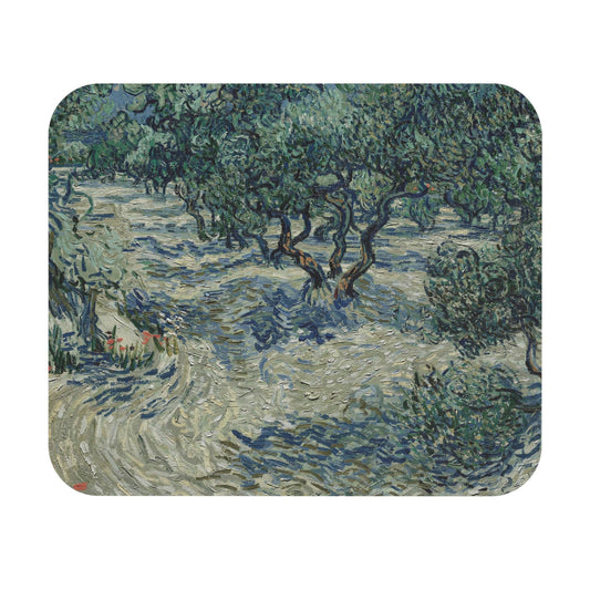 Sage Green Mouse Pad showcasing an olive grove fresh design, adding vibrancy to desk and office decor.