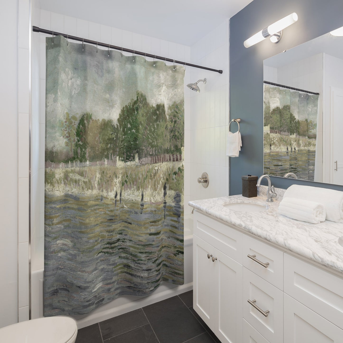 Sage Green Paris Shower Curtain Best Bathroom Decorating Ideas for Landscapes Decor