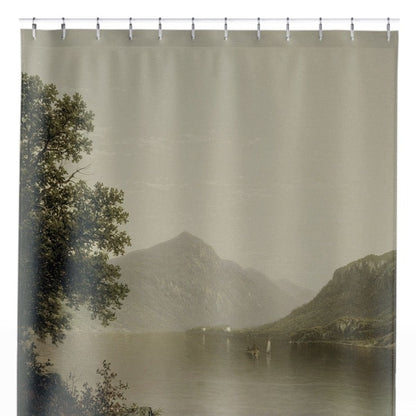 Sage Green Shower Curtain Close Up, Landscapes Shower Curtains