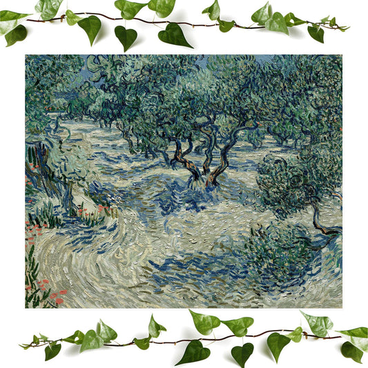 Sage Green art print olive grove by van gogh vintage wall art