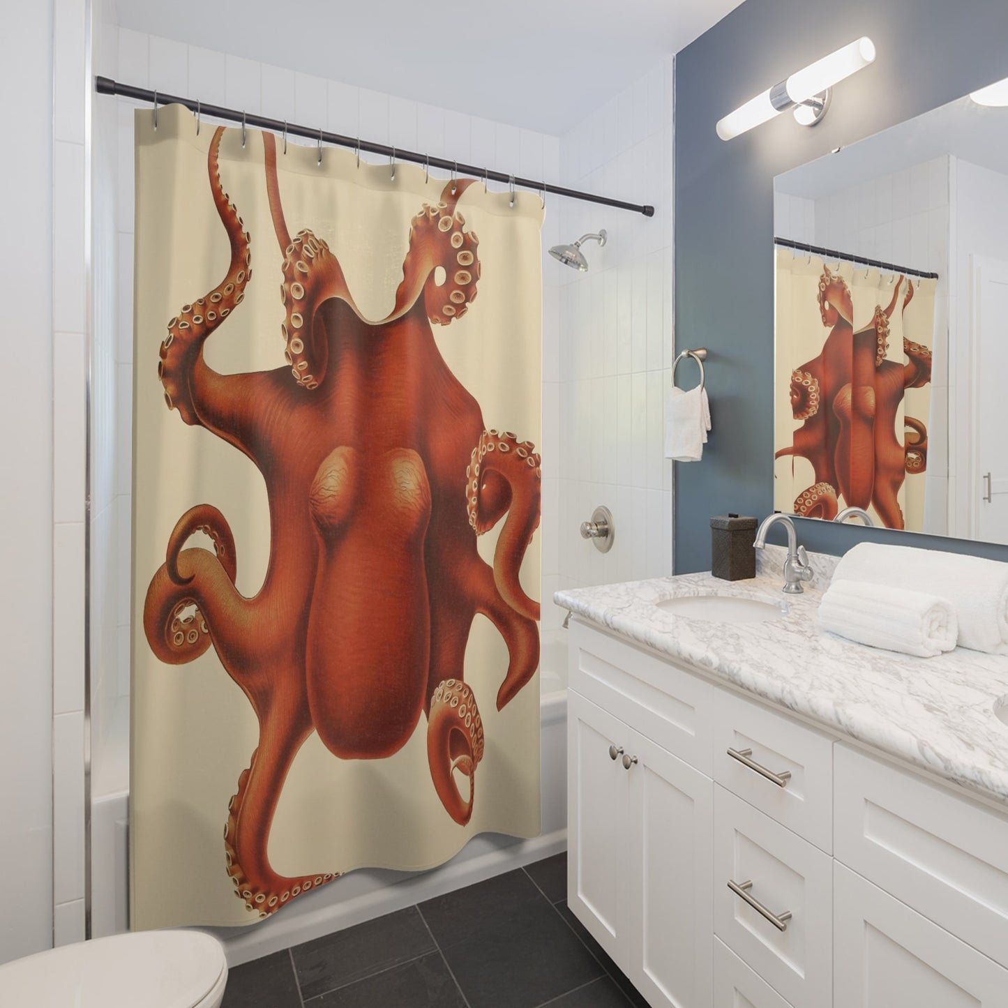 Sea Creature Shower Curtain Best Bathroom Decorating Ideas for Science Decor
