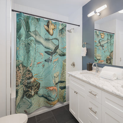 Sea Life Shower Curtain Best Bathroom Decorating Ideas for Science Decor