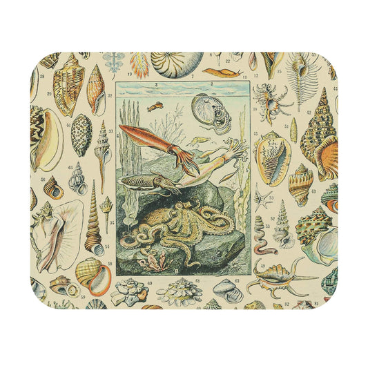 Seashells Mouse Pad with a beach theme design, perfect for desk and office decor.