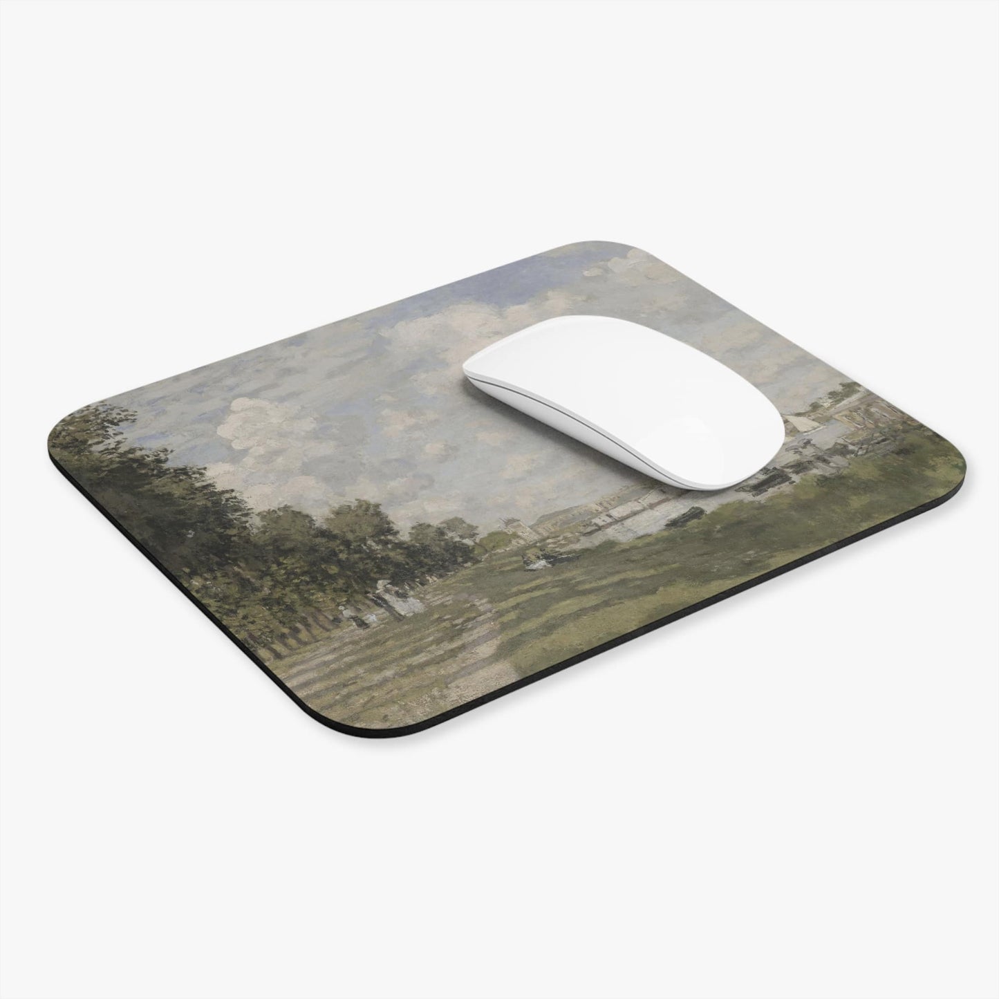 Seaside Computer Desk Mouse Pad With White Mouse