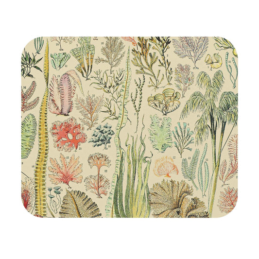 Seaweed Mouse Pad featuring ocean plant chart design, ideal for desk and office decor.