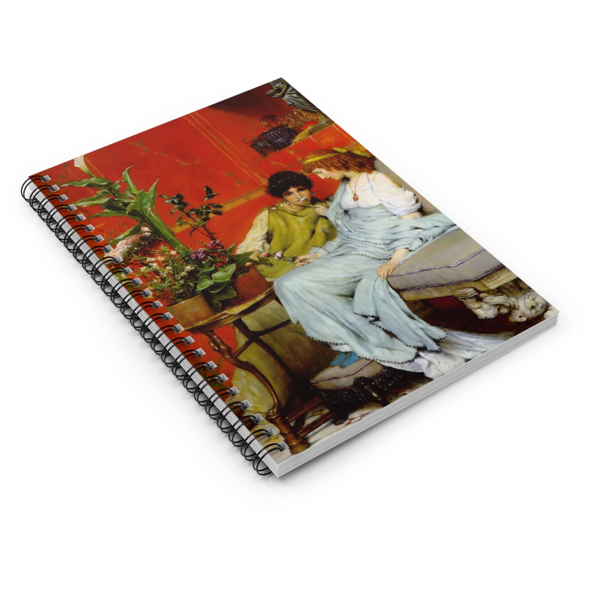 Secret Lives Spiral Notebook Laying Flat on White Surface