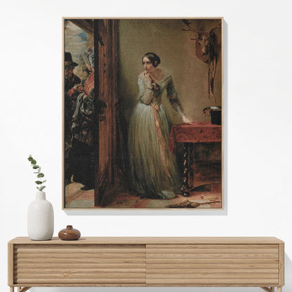 Secretly Waiting Woven Blanket Hanging on a Wall as Framed Wall Art