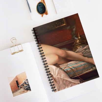 Sensual Female Spiral Notebook Displayed on Desk