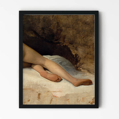 Sensual Posing Art Print in Black Picture Frame