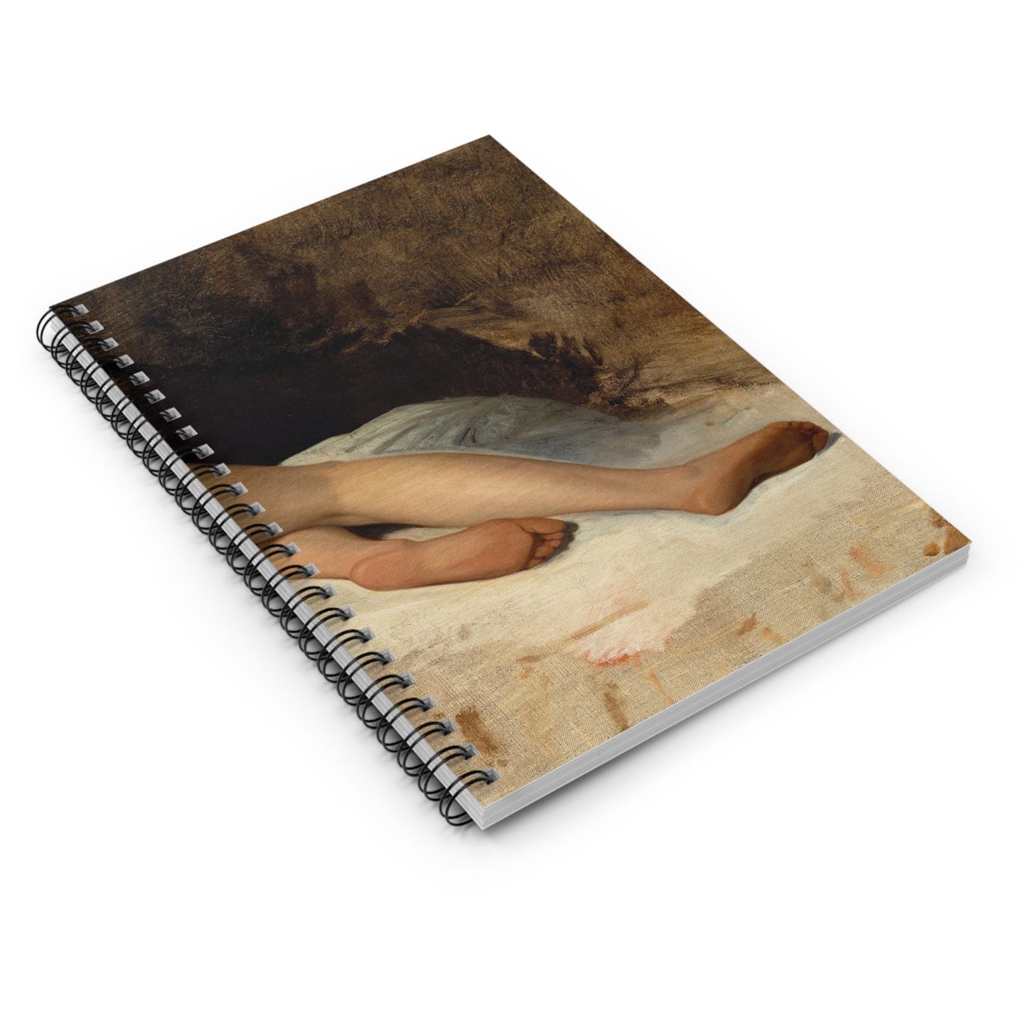 Sensual Posing Spiral Notebook Laying Flat on White Surface