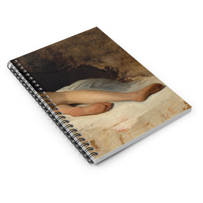 Sensual Posing Spiral Notebook Laying Flat on White Surface