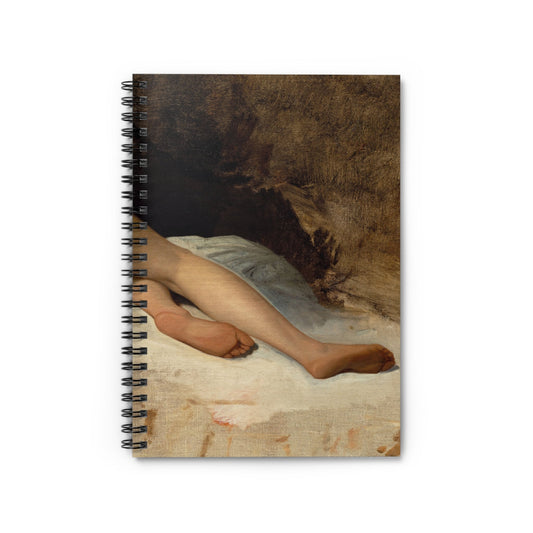 Sensual Posing Notebook with soft nude legs cover, perfect for journaling and planning, featuring a sensual soft nude legs design.