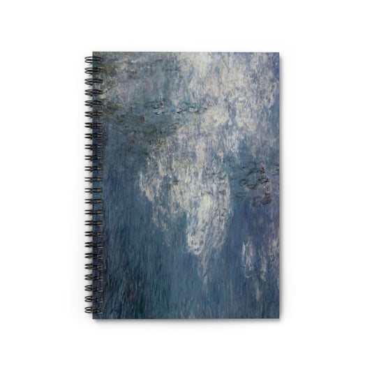 Serene Peaceful Notebook with aesthetic blue cover, ideal for relaxation, featuring calming blue designs.