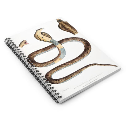 Snake Diagram Spiral Notebook Laying Flat on White Surface