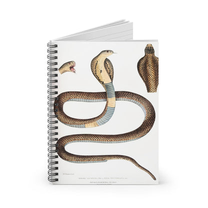 Snake Diagram Spiral Notebook Standing up on White Desk